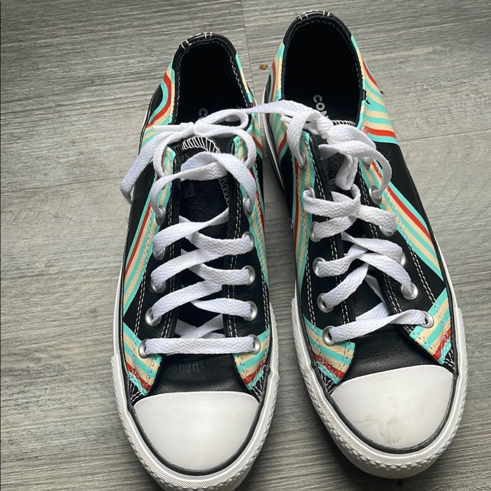 Black and White Converse Chuck Taylor Sneakers with Canvas Upper